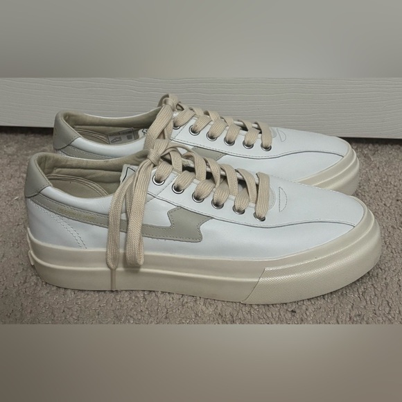 Stepney‎ Workers Club | Dellow S Strike Leather Sneakers White Putty Sz 41/8 main image 9